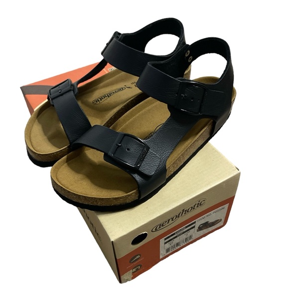 Aerothotic Amulet Slingback Sandal SZ 7 Black NIB - Picture 8 of 9